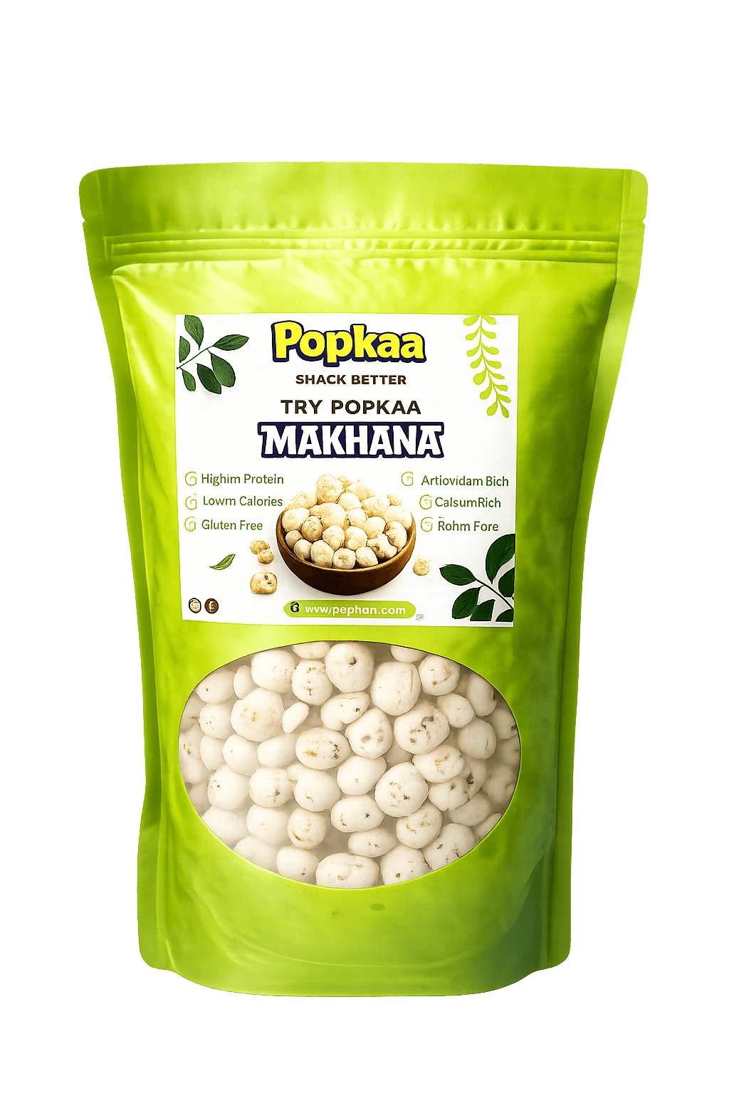 Raw Makhana packaging